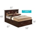 thumbnail image 3 of Glory Furniture Louis Phillipe Full Storage Bed in Cappuccino, 3 of 3