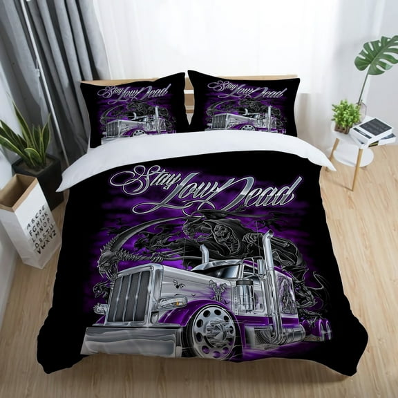 Fashionable 3D Skull Printed Duvet Cover Set Vintage Bedding Covers Home Textiles,Twin (68"x86")