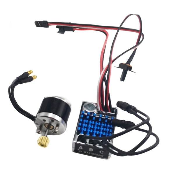 Milaget Brushless ESC with Motor Set Accessories Replace for MN78 1/12 Scale Vehicle Style B