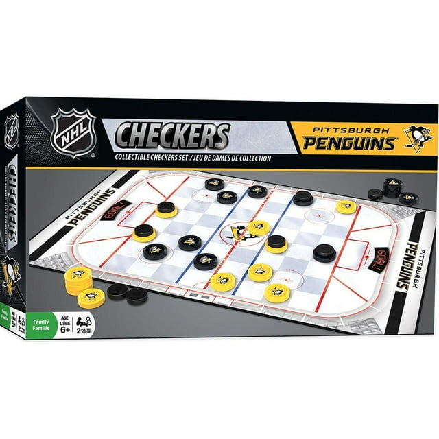 Masterpieces Puzzle Company NHL Collectible Checkers Set Pittsburgh Penguins