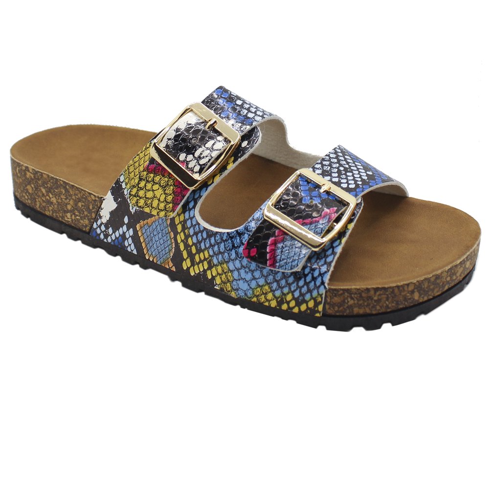 women's casual buckle straps sandals flip flop platform footbed sandals