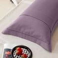 thumbnail image 4 of Qocolhg Queen Pillowcases Set of 2, 2 Pack 100% Cotton Queen Pillow Cases, 18×29 inches Super Soft And Cozy Pillowcase, Solid color Standard Size Breathable Pillow Cases, Dark Purple, 4 of 6