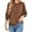 1Brown, variant on Ultra Soft Textured Sweatshirt for Womens Relaxed Fit Athletic Stretch Pullover Sweater Blouses Velvet Knit Sweater Shirts Baggy Boho Spring Tops