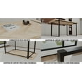 thumbnail image 5 of 5-Piece Dining Table with Chairs, 4 Chair Dining Table Set, Modern Suede Dinner Chairs with Rectangular Dining Table Metal Base, Wood Talbe+Gray Chair, 5 of 7