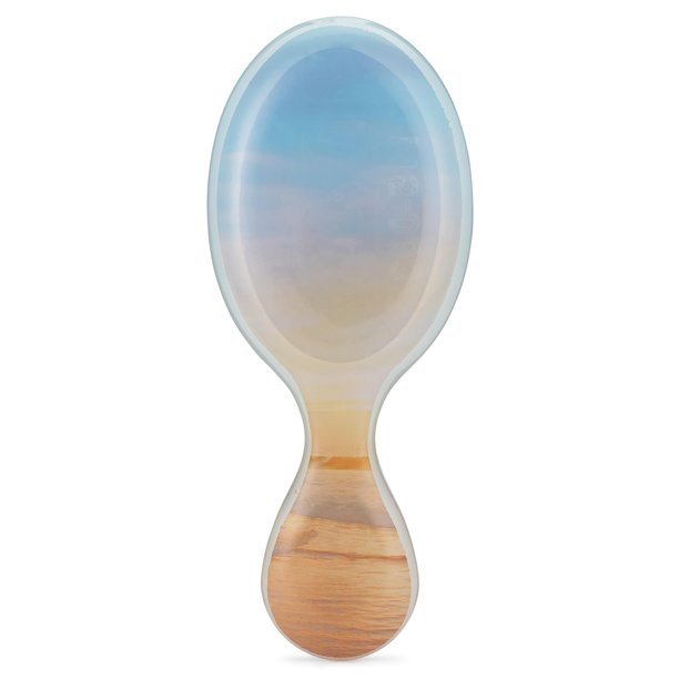 Wet Brush Mini cepillo desenredante para el cabello azul (Desert Afterglow) - Cepillo para desenredar el cabello de viaje - Cerdas IntelliFlex ultrasuaves que se deslizan a través de los enredos con f