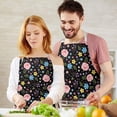 thumbnail image 3 of Pioneer Flower Floral Print Pattern Apron for Women and Men, Cotton Linen Waterproof with Pockets, Adjustable, 33x27 Inch for Kitchen, Gardening, BBQ, Salon, 3 of 6