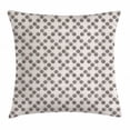 thumbnail image 1 of Doodle Throw Pillow Cushion Cover, Diagonally Arranged Curvy Lines Spirals Forming Diamond Shape Pattern, Decorative Square Accent Pillow Case, 18 X 18 Inches, Pearl and Dark Taupe, by Ambesonne, 1 of 2