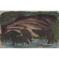 thumbnail image 2 of Franz Marc 24x17 Black Ornate Framed Double Matted Museum Art Print Titled: Wild Boars in the Water (1910-1911), 2 of 5