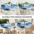 thumbnail image 7 of Blue White Marble Pattern Round Fitted Tablecloth with Elastic Edge,Dining Table Cover Waterproof,Outdoor Round Tablecloth for Camping,Dining,Indoor and Outdoor, 7 of 7