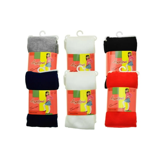 Angelina Girl's Winter Tights (6-Pack)