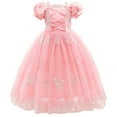 thumbnail image 3 of HAWEE Princess Sofia Dress for Girl Pink Cosplay Halloween Costume Puff Sleeve Layerd Dresses, 3 of 3