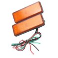 thumbnail image 1 of 2 piezas de reflectores rectangulares universales para motocicleta y coche, luz LED de freno trasero 黄光, 1 of 7