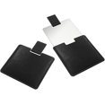 thumbnail image 2 of petit Miroir Ultra Fin - Noir, Acier Inoxydable Incassable Avec Tui En Cuir Pu, Facile Transporter. Peut Tre Utilis Comme Miroir De Maquillage, M, 2 of 5