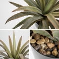 thumbnail image 2 of Artificial Agave Plant 16 Inch Large Succulent Fake Potted Plants for Home Office Table Bathroom Shelf Kitchen Decor, Red, 2 of 6