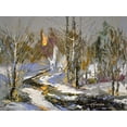 thumbnail image 2 of Chodyukov, Aleksander 32x25 Gold Ornate Wood Framed with Double Matting Museum Art Print Titled - A Long Winter, 2 of 4