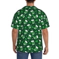 thumbnail image 3 of Balery Happy St. Patrick's Day Camisa Casual de Manga Corta con Botones para Hombre, Texturizada, Estilo Cubano, para Playa, Verano-4X-Large, 3 of 5