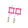 thumbnail image 3 of S SERENABLE 2Pcs Chicken Mirror Toys Budgie Coops Chewing Parakeets Hanging Swing Mirror Red, 3 of 9