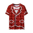 thumbnail image 4 of Xuyuer Valentine's Day Women's Tshirts Holiday Party Funny Costume 3D Print Funny Tuxedo Graphic Novelty Short Sleeve Crewneck Shirt Circus Costume Showman T-Shirts, 4 of 9