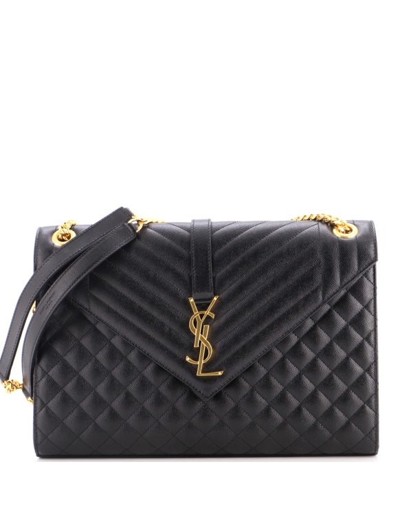 Pre-Owned Classic Monogram Envelope Satchel Mixed Matelasse Leather Large By Rebag