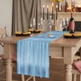 thumbnail image 2 of Table Runners 90 Inches Long Dress Scarves, Blue Farmhouse Coffee/Dining/Kitchen Table Runner for Living Room, Modern Abstract Art Ombre Striped 13x90 Inch, 2 of 9