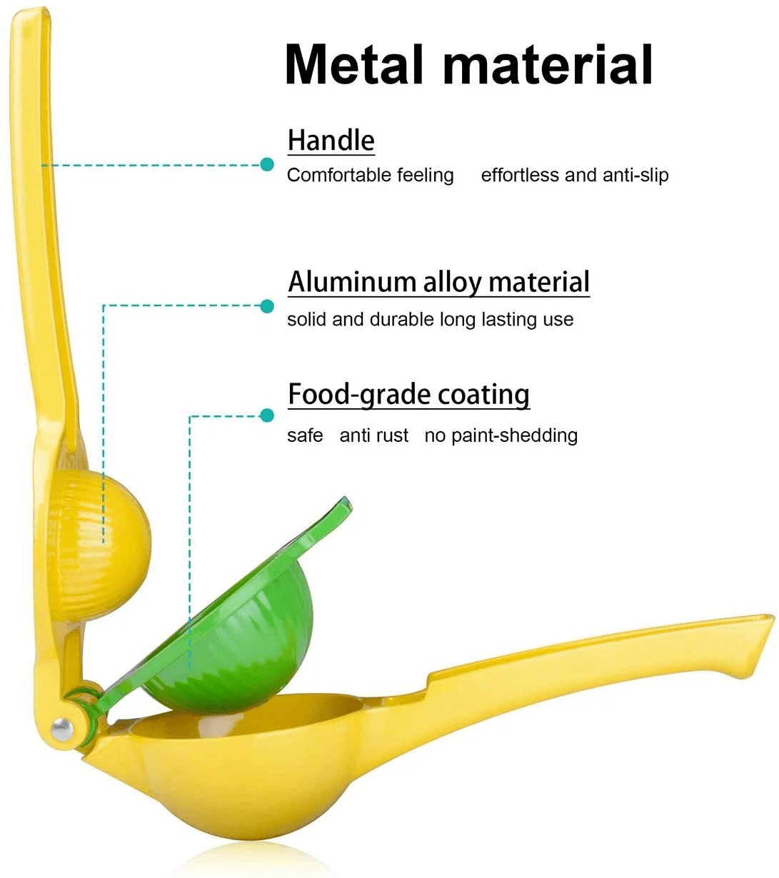 Lemon Squeezers Juicer Manual Press 2 in 1 Metal Lime Citrus Fruit Extractor