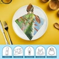 thumbnail image 6 of WYYP Rabbits Flowers Beatrix Potter Polyester Home Decor Cloth Napkin Reusable 4 PCS, 6 of 7