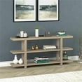 thumbnail image 3 of Pemberly Row Modern Farmhouse 64" Antiqued Gray Oak Console Table, 3 of 9