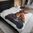 thumbnail image 4 of Retro style, DJ cat - Velveteen Plush Blanket, 4 of 7