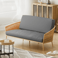 thumbnail image 3 of MoNiBloom Solid Futon Cover Slipcover Fit 6"- 8" Futon Mattresses Dark Grey, Twin Size 39x75 Inch, 3 of 9