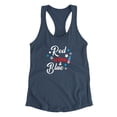 thumbnail image 3 of Red Wine And Blue Racerback Tank Women -Smartprints Designs, Female Small, 3 of 4