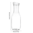 thumbnail image 3 of Qiweii Glass Carafe Pitchers, Large Carafe, Beverage Dispensers, Clear Jugs For Mimosas, Water, Wine, Milk and Juice, with Plastic Lids, 1500ML Dishwasher Safe, 3 of 5