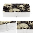 thumbnail image 4 of Skull Jewelry Boxes PU Leather Necklace Holder Travel Organizer with Removable Compartment Portable, 4 of 6