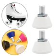 thumbnail image 3 of 2PCS Roller Skates Toe Stops Adjustable Rubber Brake Block, Dance Short White, 3 of 8