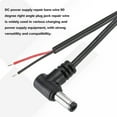 thumbnail image 3 of Uxcell 10 Pack 5.5mm x 2.5mm DC Power Pigtails Cable, 90 Degree Right Angle 24V DC Power Male Plug Jack to Bare Wire Open End 1ft Cord Connector for DC Power Supply Cable, Black, 3 of 5