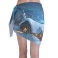 thumbnail image 2 of Bingfone Mountain Cottage In Snow Women's Sarong Swimsuit Cover Ups Bathing Suit Coverups Chiffon Beach Wrap Skirts, 2 of 7
