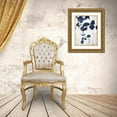 thumbnail image 3 of Villa, Milli 25x32 Gold Ornate Wood Framed with Double Matting Museum Art Print Titled - Blue Hanging Leaves 2, 3 of 4
