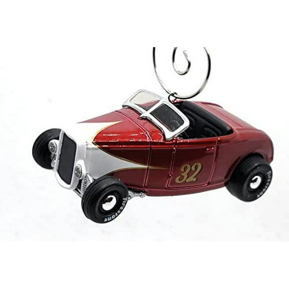 Christmas Ornament for1932 Ford Roadster Red White