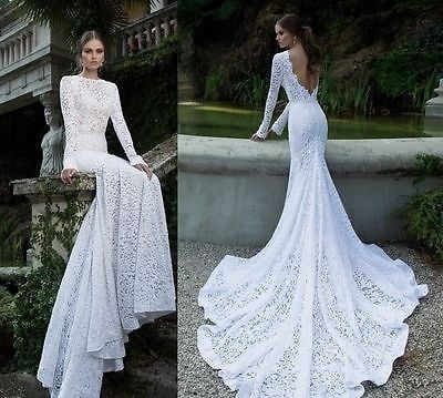 2019 New Elegant Women Spring Ball Gown White Lace Wedding Dress Sexy  Bridal Luxurious - Walmart.ca