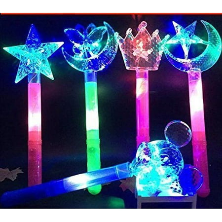 3 Pcs Fairy tale Princess Toy Costume LED Glow in the Dark Princess Star Wand