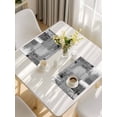 thumbnail image 5 of Grey Abstract Placemats Set of 6, Modern Mottled Art Oil Painting Placemats for Dining Table, Place Mats for Kitchen Tabletop, Waterproof Wipeable Dining Table Mats Set, 5 of 9
