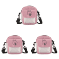 thumbnail image 1 of Bolso bandolera de lona de color para mujer, bolso con estampado de dibujos animados, color rosa, 1 of 5