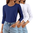 thumbnail image 1 of ManxiVoo Chemise Thermique Ajustée pour Femmes, Chaleur Hivernale, Couche de Base 3 Pcs, Col Roulé Confortable, Taille TTTG, Rose, 1 of 3