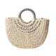thumbnail image 1 of Bolso de playa de verano para mujer, bolso de mano grande de paja hecho a mano, bolso de mano para mujer, bolso de verano tejido a mano tipo hobo, 1 of 6