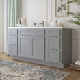 thumbnail image 2 of 66 in. W x 21 in. D x 32.5 in. H Bath Vanity Cabinet without Top in Gray, 2 of 5