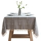 thumbnail image 3 of Mantel de comedor, mantel a cuadros, rectangular, borde con flecos, cubierta de mesa, decoración de lino de algodón, 140x180cm AweSitey HA007855-02, 3 of 6