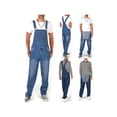 thumbnail image 2 of Gvmfive Men Relaxed Fit Denim Bib Overalls, 2 of 7