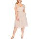 thumbnail image 1 of Vestido ajustado y acampanado con cuentas de City Chic para mujer, beige, M/18W, 1 of 1