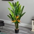 thumbnail image 3 of Nearly Natural 4.5' Plastic and Polyester Bird of Paradise Artificial Plant, Green, 3 of 4
