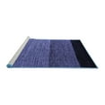 thumbnail image 2 of Ahgly Company Machine Washable Indoor Round Abstract Blue Modern Area Rugs, 3' Round, 2 of 4