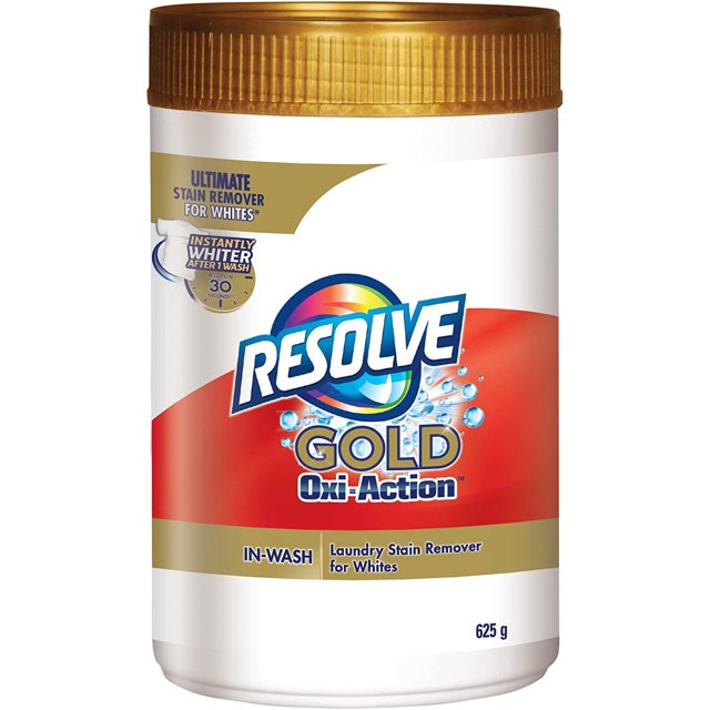 Resolve, Gold Oxi-Action, Ultimate Laundry Stain Remover, In-Wash Powder, Whites, 625 g